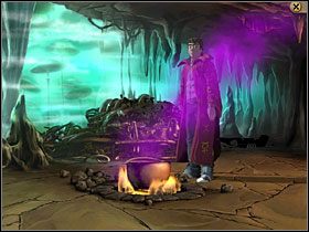 Wróć na wysypisko w pieczarze i podejdź do paleniska (zbliżenie) - Miasto kretów | Opis przejścia Simon the Sorcerer 5 - Simon the Sorcerer 5: Kto nawiąże kontakt? - poradnik do gry