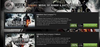 Battlefield i Medal of Honor taniej o 50-75% na Steamie - ilustracja #1