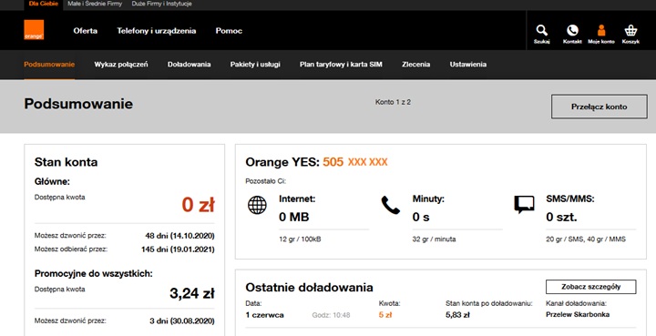 Na stronie orange.pl możemy sprawdzić swój stan konta. - Jak sprawdzić stan konta w Orange? Pokazujemy 3 metody - wiadomość - 2025-05-09