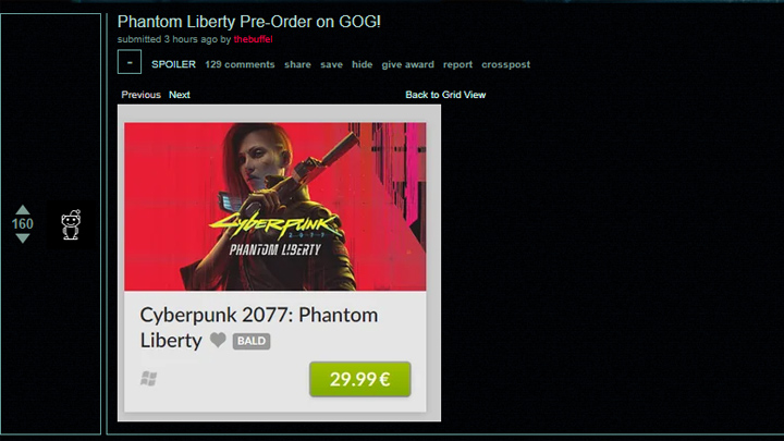 Cyberpunk 2077: Phantom Liberty przedwcześnie na GOG-u, znamy cenę - ilustracja #1