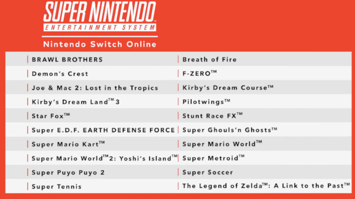 Lista tytułów z konsoli Super Nintendo Entertainment System, które zadebiutują w usłudze Nintendo Switch Online w pierwszej kolejności. - Nintendo Direct – premiera Divinity: Original Sin 2 na Switcha i inne nowości - wiadomość - 2019-09-05