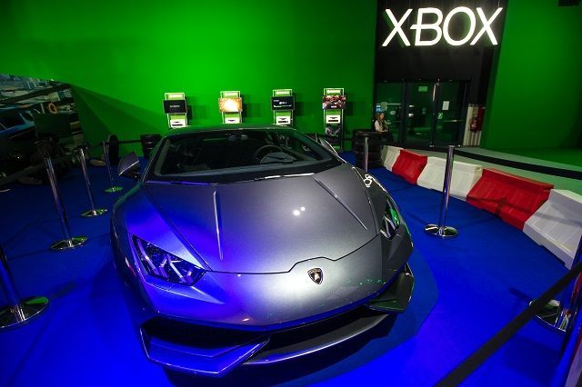 Jedna z atrakcji w strefie Xbox / Fot. M. Murawski. - Warsaw Games Week - rozpoczęły się warszawskie targi gier - wiadomość - 2015-10-23