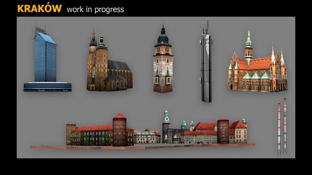 Charakterystyczne budynki Krakowa. - Więcej Polski w pierwszym dodatku do Euro Truck Simulator 2 - wiadomość - 2013-02-04