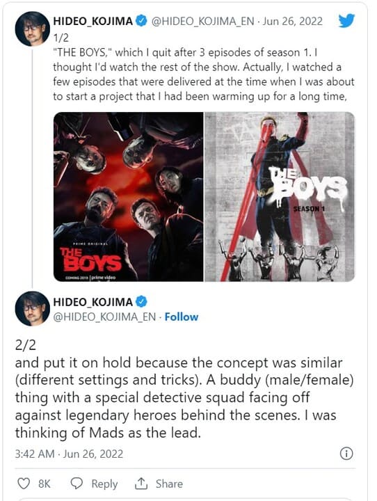 Hideo Kojima miał stworzyć grę o superbohaterach. Plany pokrzyżował serial - ilustracja #1