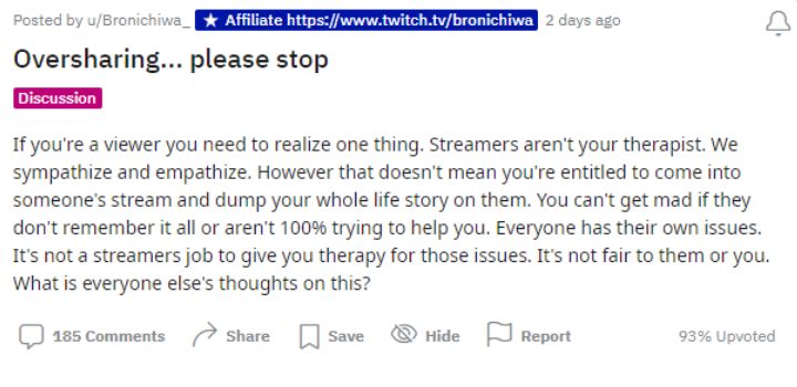 „Streamerzy to nie terapeuci”; twórcy z Twitcha mają dość słuchania o problemach widzów - ilustracja #1