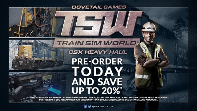 Źródło: train-simulator.com - Train Sim World: CSX Heavy Haul – pre-ordery ruszyły. Znamy datę premiery i wymagania sprzętowe - wiadomość - 2017-03-03