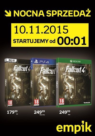 Nocna premiera Fallout 4 - lista sklepów - ilustracja #2