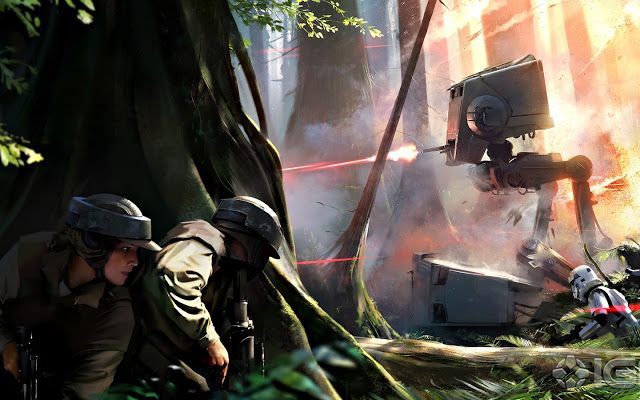 Odwieczny konflikt leśniczych z turystami zaszedł chyba nieco za daleko. - Star Wars: Battlefront – garść nowych informacji i nowy concept art - wiadomość - 2015-01-30