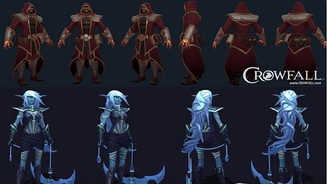 Przykładowe modele postaci w Crowfall – przedstawiciele klas Confessor i Frostweaver. - Crowfall – MMORPG ze zmiennymi światami ufundowane w cztery dni - wiadomość - 2015-02-27