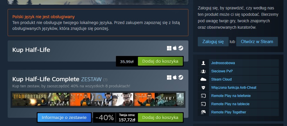 Half-Life znów dostępny za darmo na Steam, tym razem chyba na dłużej [Aktualizacja] - ilustracja #2