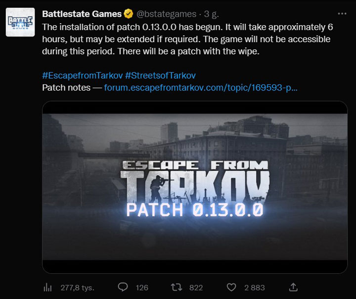 Escape from Tarkov z patchem 0.13; nowa mapa i duża zniżka na grę - ilustracja #1