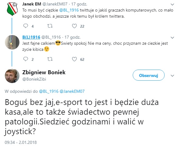 Zbigniew Boniek na Twitterze.