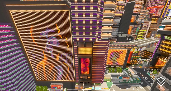 Miasto rodem z Cyberpunka 2077 przeniesione do Minecrafta, wygląda zjawiskowo - ilustracja #3
