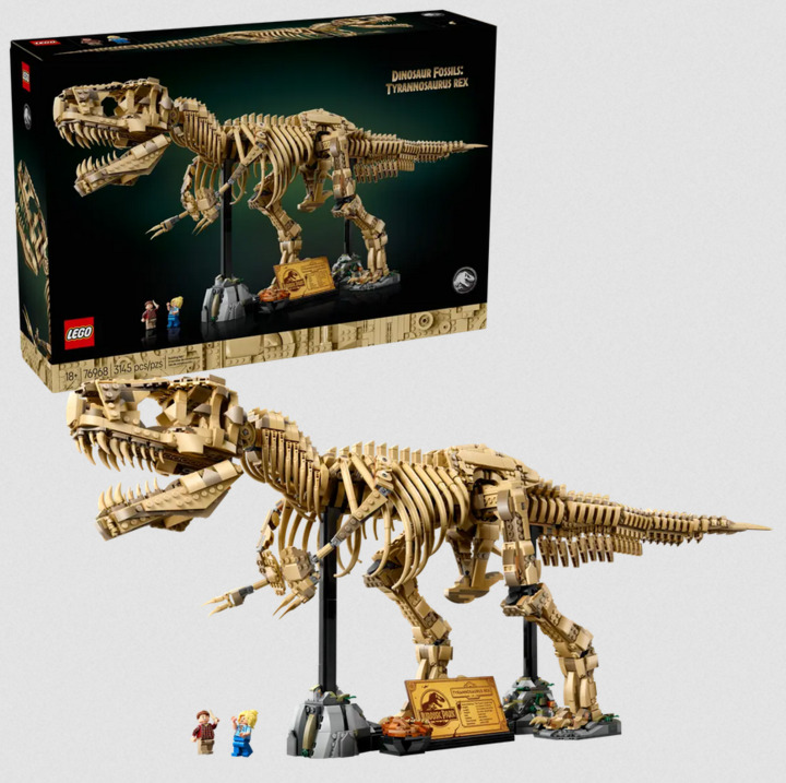 LEGO - Do rodziny LEGO w końcu trafił najbardziej znany dinozaur z Jurassic Park. Model szkieletu T-Rexa imponuje rozmiarami - wiadomość - 2025-02-26