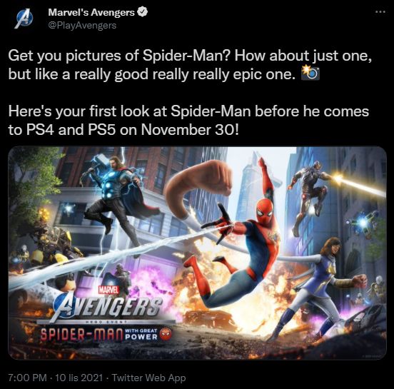 Wiemy, kiedy Spider-Man trafi do Marvel’s Avengers na PS4 i PS5 - ilustracja #1