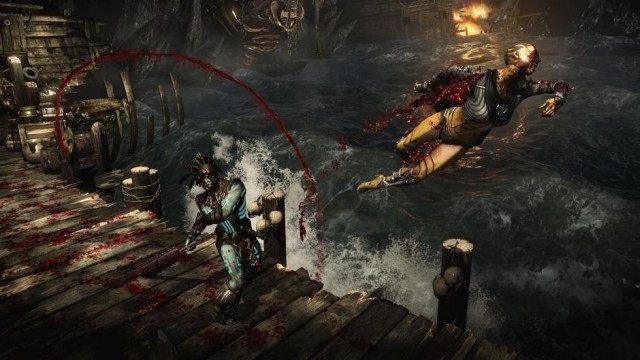 Choć w „dziesiątce” areny są nieco mniejsze niż wcześniej, postacie nadal mają dość przestrzeni, by uczyć się od swoich przeciwników latać. - Mortal Kombat X – kompendium wiedzy [Aktualizacja #10: Mortal Kombat XL na PC] - wiadomość - 2016-09-23