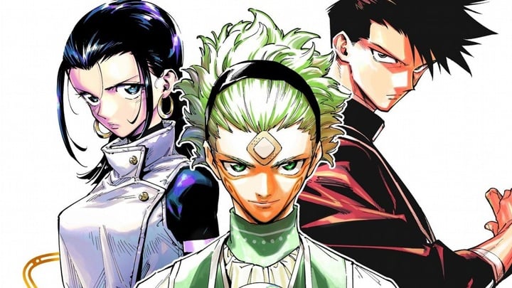 Główni bohaterowie JJK: Modulo: Yuka, Maru i Tsurugi | Jujutsu Kaisen Modulo, Gege Akutami i Yuji Iwasaki, Shueisha, 2025 - Sequel Jujutsu Kaisen lepszy od oryginału? Gege Akutami udowodnił, że zmiana podejścia do pracy mu służy - wiadomość - 2025-11-03