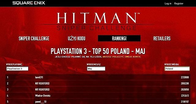 Polscy gracze w rankingach Hitman Sniper Challenge - ilustracja #1