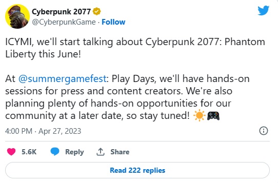 Cyberpunk 2077: Phantom Liberty z grywalną wersją na Summer Game Fest - ilustracja #1