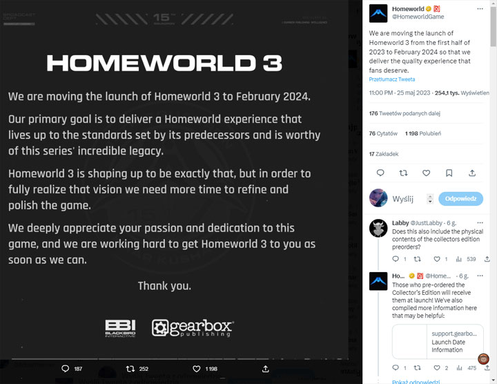 Homeworld 3 znacznie opóźniony, twórcy strategii nie chcą iść na kompromisy - ilustracja #1
