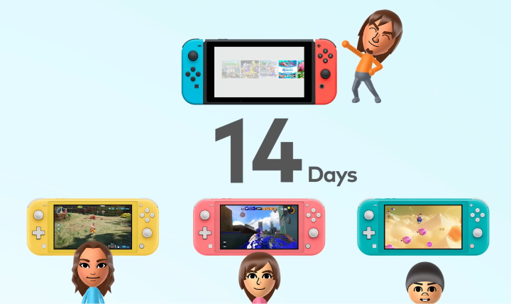 Grę pożyczymy członkowi rodziny na 14 dni. Źródło: YouTube/Nintendo