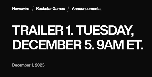 Zwiastun GTA 6 ma termin premiery, Rockstar ujawnił dokładną godzinę [Aktualizacja] - ilustracja #1
