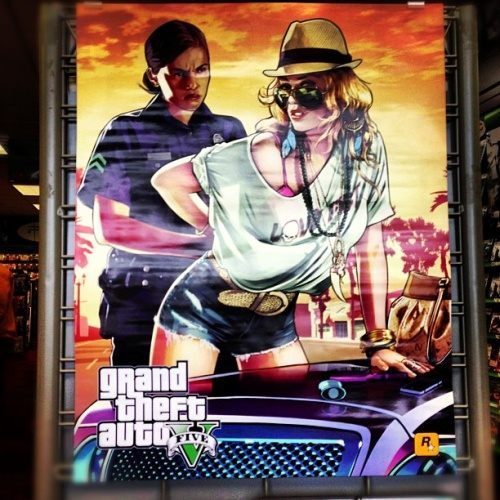 Plakat dołączany do pre-ordera GTA V