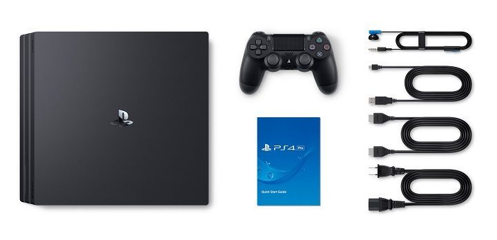 W pudełku z PlayStation 4 Pro znajdziecie następujące elementy. - PlayStation 4 Pro debiutuje na rynku - wiadomość - 2016-11-10