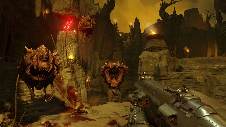 Gry po raz kolejny stają się kozłem ofiarnym. Na obrazku Doom z 2016 roku - produkcja naprawdę epatująca przemocą. - Profesor psychologii: “gry wywołują strzelaniny tak, jak banany samobójstwa” - wiadomość - 2019-08-09