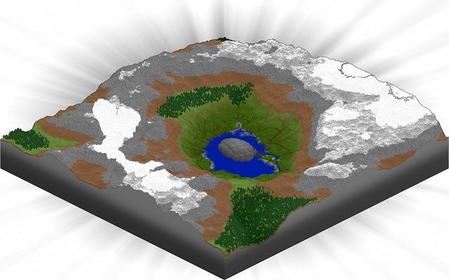 Najlepsze minecraftowe projekty – latające wyspy, jezioro w środku krateru i zegarowa wyspa - ilustracja #3