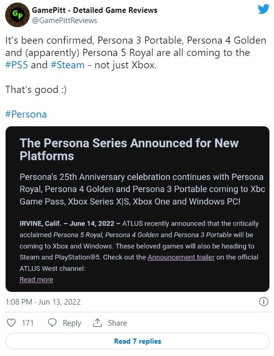Bestsellerowy cykl Persona trafi na PC i Xboxa [Aktualizacja] - ilustracja #1