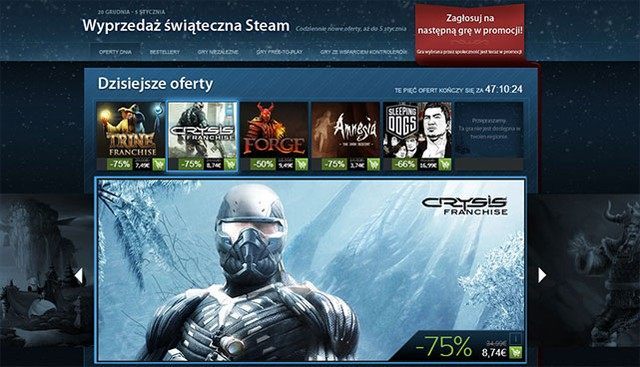 Nowe promocje na Steam ( m.in. Sleeping Dogs oraz serie Crysis i Trine) - ilustracja #1