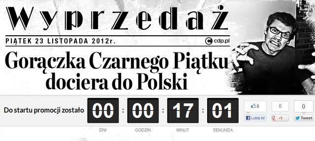 Polski cdp.pl także świętuje amerykański Czarny Piątek. - Sklep cdp.pl świętuje Czarny Piątek – promocje na gry - wiadomość - 2012-11-23