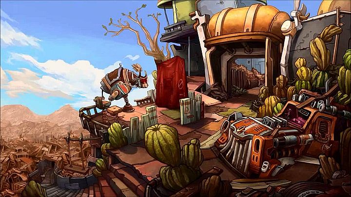 Deponia może pochwalić się charakterystyczną szatą graficzną. - Deponia: The Complete Journey za darmo w Humble Store - wiadomość - 2019-01-25