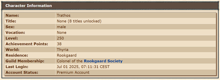 Źródło: tibia.com - Polak nabił 250 level w Tibii nie wychodząc z lokacji startowej. Jedyne co mógł tam robić, to bić podstawowe moby - wiadomość - 2025-07-01