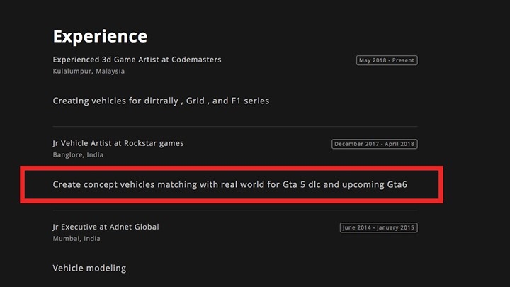 CV na stronie ArtStation zdradza pracę przy GTA VI. - Portfolio byłego pracownika Rockstara potwierdza prace nad GTA 6 - wiadomość - 2019-04-19