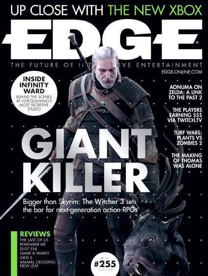 Podstarzały Geralt na okładce miesięcznika EDGE