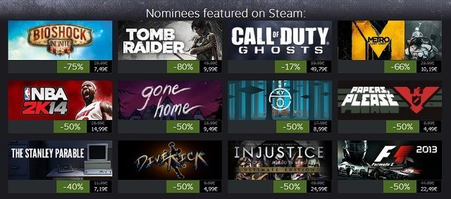 BioShock: Infinite, Tomb Raider i inne gry w promocji w sklepie Steam. - Na Steamie przeceniono gry nominowane do nagród VGX, w tym BioShock: Infinite, Metro: Last Light i inne - wiadomość - 2013-12-07