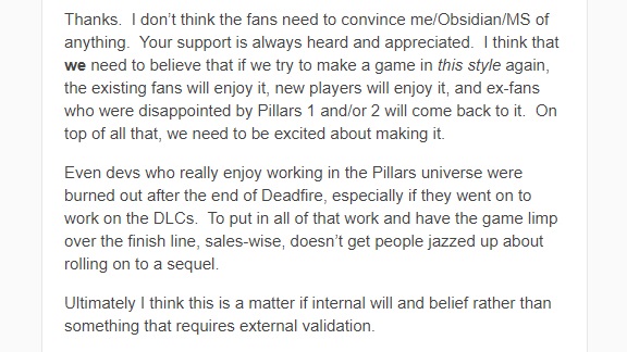 Pillars of Eternity 3 – Obsidian nie chce pracować nad tą grą - ilustracja #2