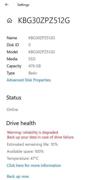 Windows 10 ostrzeże o awarii dysku SSD - ilustracja #3