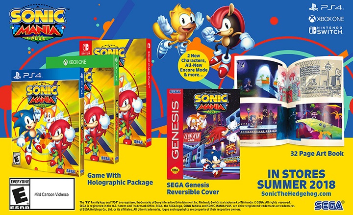 Zawartość gry Sonic Mania Plus. - Sonic z nową grą wyścigową; zapowiedziano Sonic Mania Plus - wiadomość - 2018-03-17
