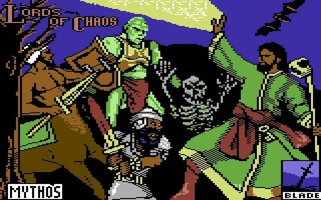 Ekran początkowy z Lords of Chaos w wersji na Commodore 64. - 2012-11-06