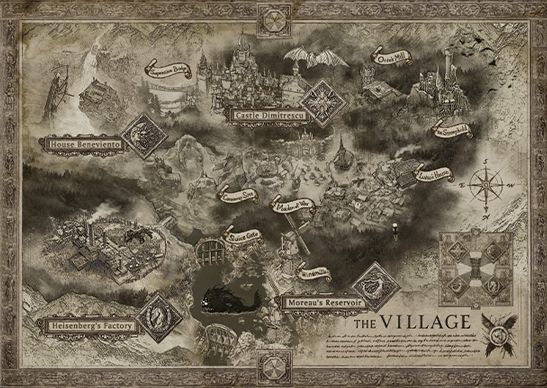 Zdjęcie mapy z edycji kolekcjonerskiej Resident Evil Village ujawnia lokacje - ilustracja #1