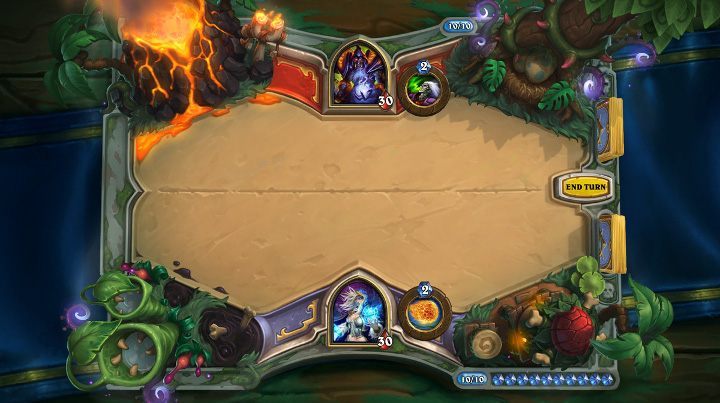 Nowy wygląd planszy w grze jest bardzo przyjemny dla oka. - Podróż do wnętrza Un'Goro nowym dodatkiem do Hearthstone - wiadomość - 2017-03-01