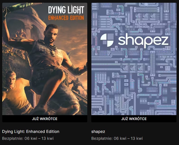 Dwie gry za darmo w Epic Games Store; Dying Light jutro [Aktualizacja #2] - ilustracja #1