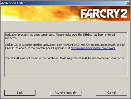 Co zrobić jeżeli nie można aktywować Far Cry'a 2? - ilustracja #1
