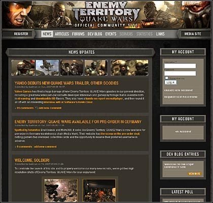 Nowa strona dla fanów gry Enemy Territory: Quake Wars - ilustracja #1