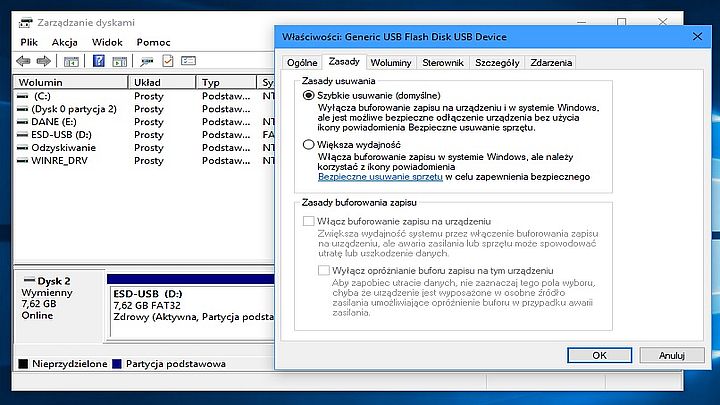 Teraz przyznać się: kto nigdy nie korzystał z bezpiecznego usuwania nośnika? - Windows 10 - już nie trzeba bezpiecznie usuwać pendrive'a - wiadomość - 2019-04-10