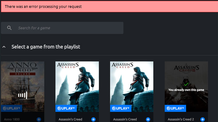 Podczas próby pobrania gry wyskakuje błąd. - Ubisoft już prawie dodał Anno 1800 do Uplay+ [Aktualizacja] - wiadomość - 2019-09-06