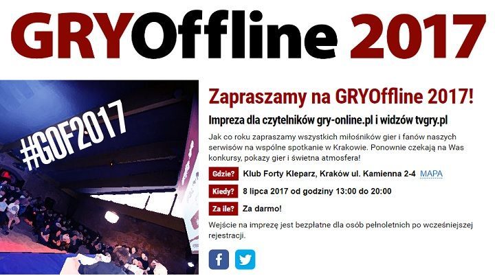 GRYOffline 2017 - dziś ostatni dzień zapisów - ilustracja #1